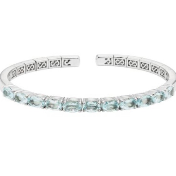 NWOT • AQUAMARINE FLEX BANGLE BRACELET - Picture 10 of 13